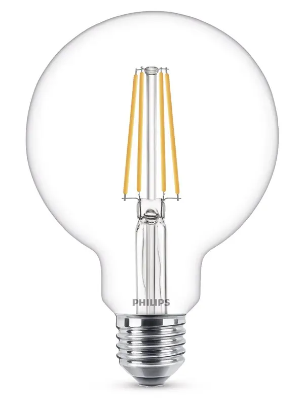 Philips - Päronlampa LED 7W (806lm) Filament Glob Ø93 E27 Populär